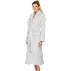 Barefoot Dreams CozyChic Adult Robe Heathered Ocean Blue Gray Size 1 Oprah Fav